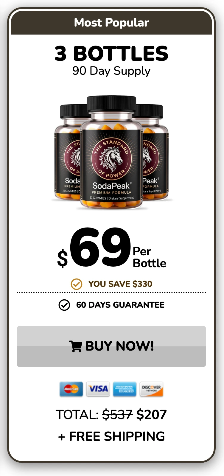 SodaPeak 3 bottles